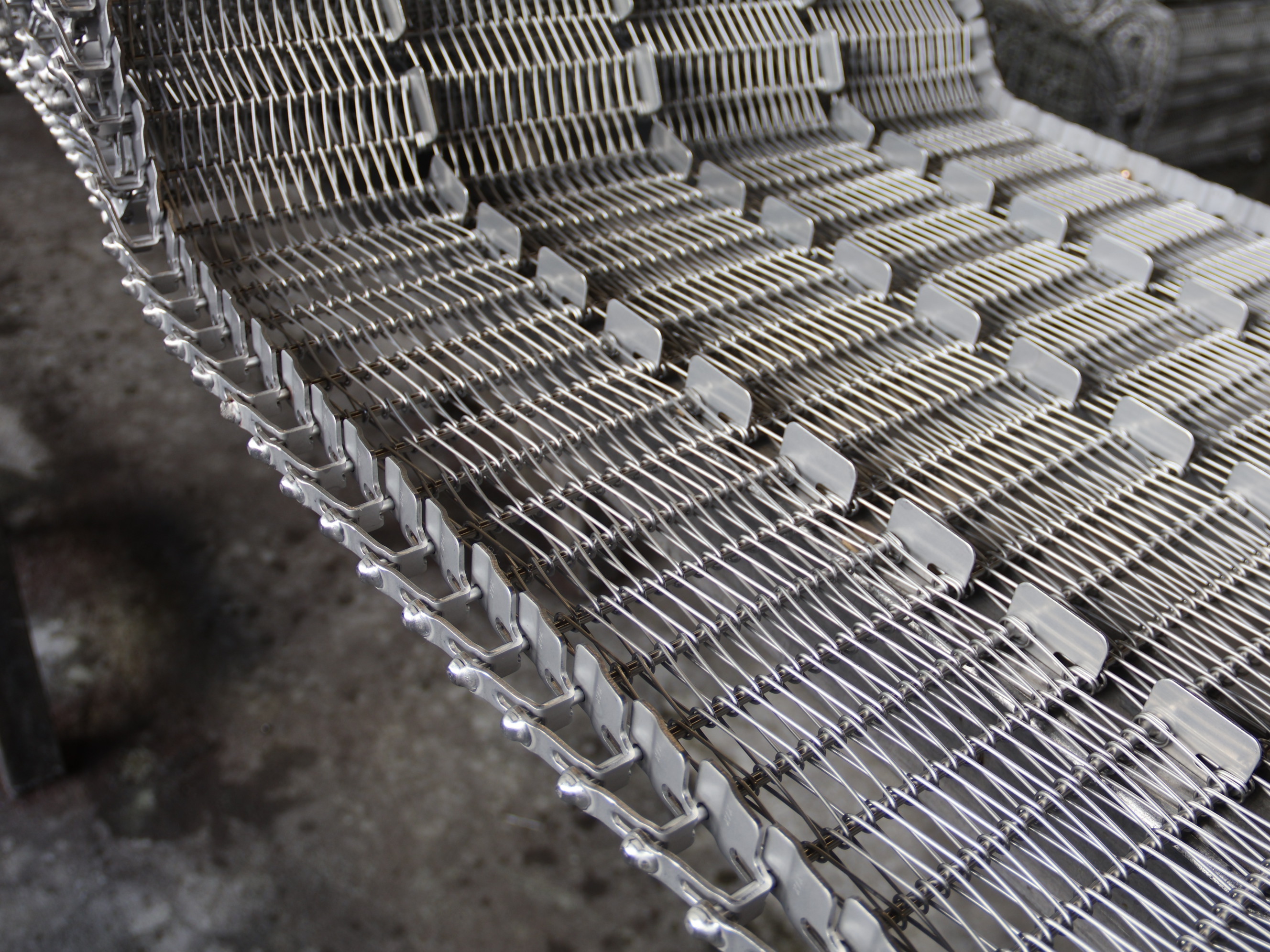 4排區分的螺旋塔金屬網帶 4排區分的螺旋塔金屬網帶